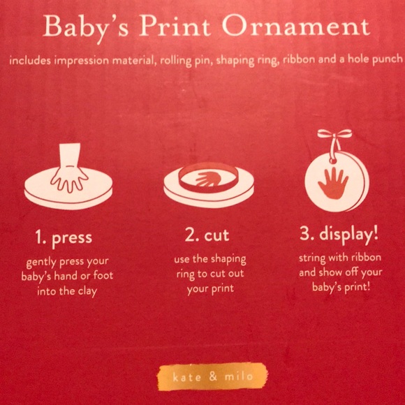 Kate & Milo Baby’s print ornament kit-Circle - Picture 2 of 3